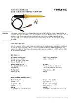 Preview for 9 page of Testec TT-HVP 15HF User Manual