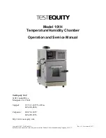 TestEquity 101H Operation And Service Manual preview