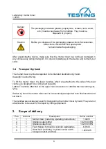 Предварительный просмотр 6 страницы TESTING 1.0205 Operating Instructions Manual