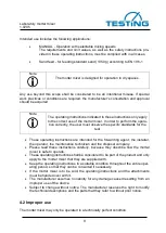 Предварительный просмотр 9 страницы TESTING 1.0205 Operating Instructions Manual