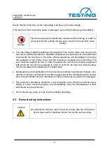 Preview for 11 page of TESTING 1.0206.01 Operating Instructions Manual