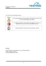 Предварительный просмотр 4 страницы TESTING 1.0206.07 Operating Instructions Manual