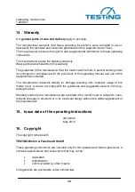 Preview for 38 page of TESTING 1.0206.07 Operating Instructions Manual