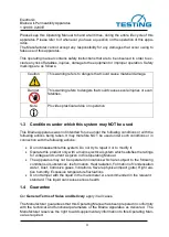 Предварительный просмотр 4 страницы TESTING 1.0290 Operating Manual