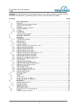 Предварительный просмотр 2 страницы TESTING 1.0360 Operating Manual