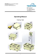 Предварительный просмотр 1 страницы TESTING 2 0131 Operating Manual