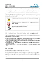 Предварительный просмотр 4 страницы TESTING 2 0131 Operating Manual