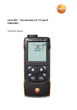 TESTO 0560 0925 Instruction Manual preview