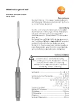 TESTO 0628.0022 Handling Instructions preview