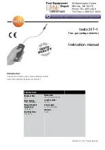 TESTO 317-1 Instruction Manual preview