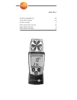 TESTO 410-1 Instruction Manual preview