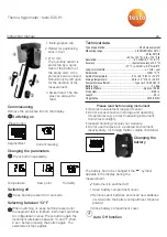 Preview for 2 page of TESTO 605-H1 Instruction Manual