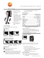 Preview for 1 page of TESTO 605-H2 Instruction Manual