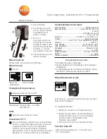 Preview for 2 page of TESTO 605-H2 Instruction Manual