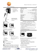 TESTO 905-T1 Instruction Manual предпросмотр