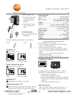 Preview for 2 page of TESTO 905-T2 Instruction Manual