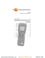 TESTO 925 Instruction Manual preview