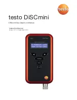 TESTO DiSCmini Instruction Manual preview