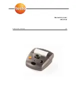 Preview for 1 page of TESTO Thermal printer Instruction Manual