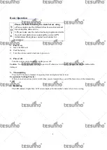 Предварительный просмотр 5 страницы Tesunho TH-282 User Manual