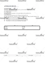 Предварительный просмотр 9 страницы Tesunho TH-282 User Manual