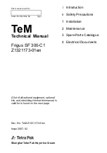 Preview for 3 page of Tetra Pak Frigus SF 300-C1 Technical Manual