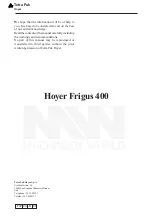 Предварительный просмотр 1 страницы Tetra Pak Hoyer Frigus 400 Manual