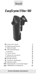 Tetra EasyCrystal Filter 100 Instruction Manual preview