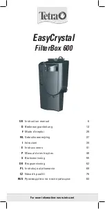 Preview for 1 page of Tetra EasyCrystal FilterBox 600 Instruction Manual