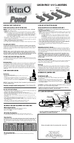 TetraPond GREENFREE UVC-5 Quick Start Manual preview