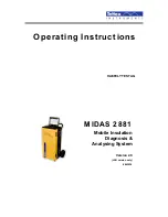 Предварительный просмотр 1 страницы Tettex MIDAS 2881 Operating Instructions Manual