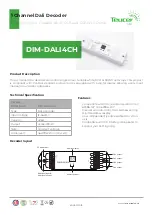 Preview for 1 page of TEUCER DIM-DALI4CH Quick Start Manual