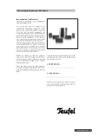 Preview for 5 page of Teufel 5 THX SELECT Operating Manual