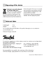 Preview for 8 page of Teufel aureol fidelity Technical Description And Operations Manual