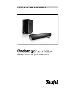 Предварительный просмотр 1 страницы Teufel Cinebar 50 Special Edition Technical Specifications And Operating Instructions