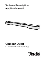 Предварительный просмотр 1 страницы Teufel Cinebar Duett Technical Description And User Manual