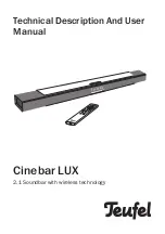 Teufel Cinebar LUX Technical Description And User Manual preview