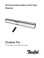 Teufel Cinebar Pro Technical Description And User Manual preview