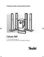 Teufel Columa 200 Technical Description And Operating Instructions preview