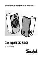 Teufel concept b 20 mk2 Operating Instructions Manual preview