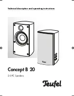 Teufel Concept B 20 Technical Description And Operating Instructions preview