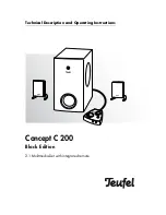 Предварительный просмотр 1 страницы Teufel concept c 100 black edition Technical Description And Operating Instructions