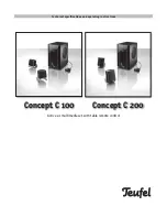 Preview for 1 page of Teufel Concept C 100 Technical Specifications And Operating Instructions