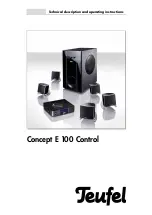 Teufel Concept E 100 Technical Specifications And Operating Instructions preview