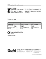 Предварительный просмотр 17 страницы Teufel Consono 35 Technical Description And Operating Instructions