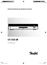 Preview for 1 page of Teufel CP 5100 DR Technical Description And Operating Instructions