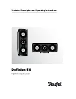 Teufel Definion 5S Technical Description And Operating Instructions preview