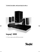 Teufel Impaq 3000 Technical Description And Operating Instructions preview