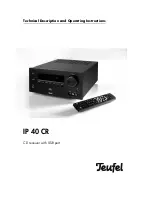 Teufel IP 40 CR Technical Description And Operating Instructions предпросмотр