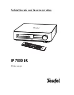 Teufel IP 7000 BR Technical Description And Operating Instructions preview